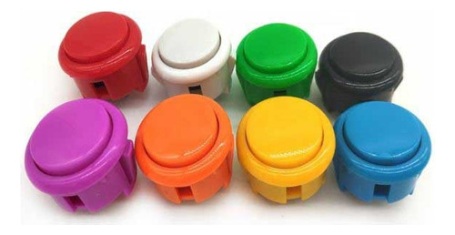 10 Botónes Arcade Tipo Sanwa - Ø24 - Color A Eleccion