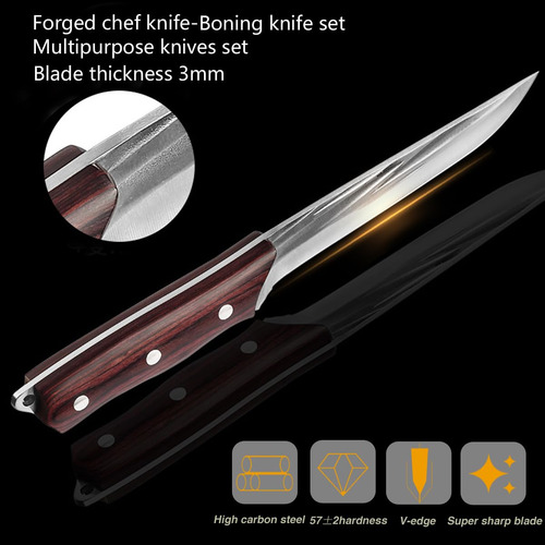 Juego De Cuchillos De Chef Acero Inoxidable Profesional Mmg