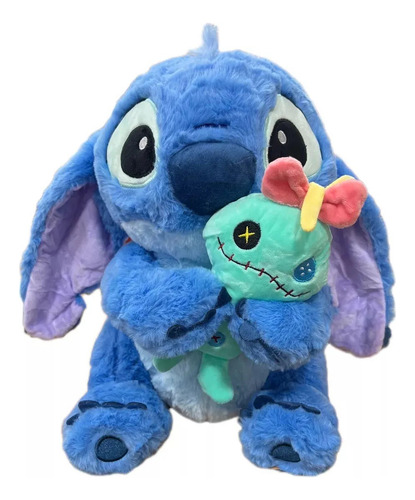 Peluche Stitch Abrazando A Scrump Lilo & Stitch Nuevo Azul