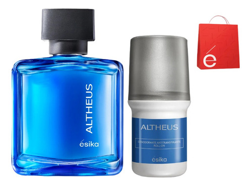 Perfume Altheus + Desodorante Roll On + Bolsa Regalo Ésika