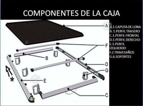 Carpa Plana Lona Mazda Bt50 Marcada Platon Camioneta Enrolla