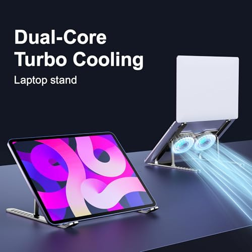 Soporte Para Portátil Con Ventilador Para Escritorio, Soport