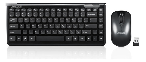 Juego De Mini Teclado Perixx Y Ratón Inalámbrico Color Negro