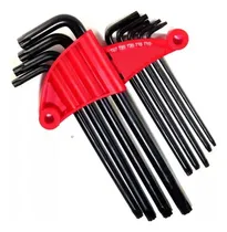 Comprar Jogo Kit De Chave Torx Tipo L 9 Peças Com Furo Profissional