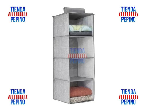 Imagen 3 de 4 de Organizador Colgante Tela Ropa Prendas Calzado Tienda Pepino Armario Placard Cuelga Percha Perchero