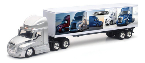 Trailer Freightliner Cascadia Con Caja Gris 1:43 New Ray