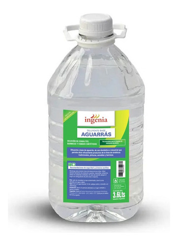 Aguarras Diluyente Ingenia  3,6 L Pintura Esmalte Barniz Mm