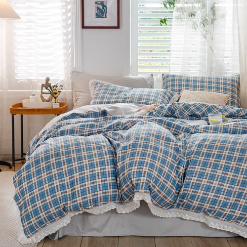 Juego Ropa De Cama Sabanas +funda De Plumon King Kk3