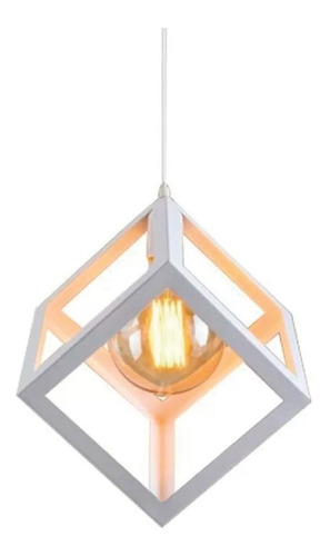 Lampara Colgante Cubo Iluminación Minimalista Ferrolux