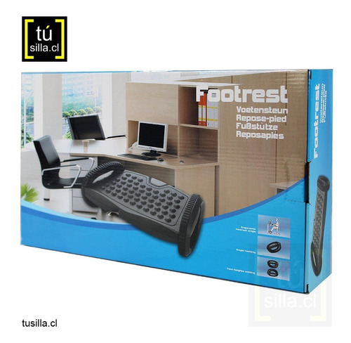 Imagen 5 de 5 de Apoya Pies Ergonómico Basculante Antideslizante - Tusilla