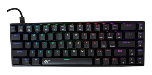 Teclado Gamer Rgb Coneccion Alambrica Cable Tipo C Mecanico 