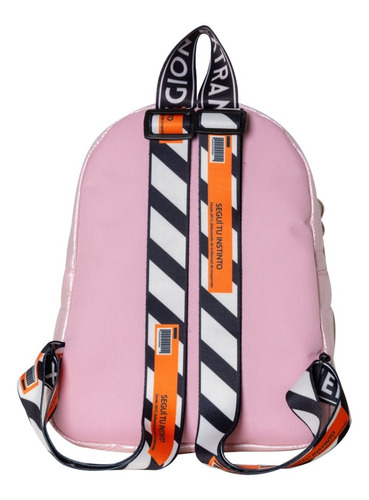 Imagen 5 de 10 de Mochila Alison Diamond Pop Rosa Metalizado