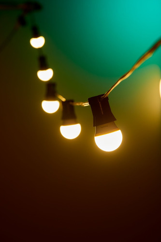 Guirnalda De Luces 10 Metros + 10 Lamparas Led Exterior