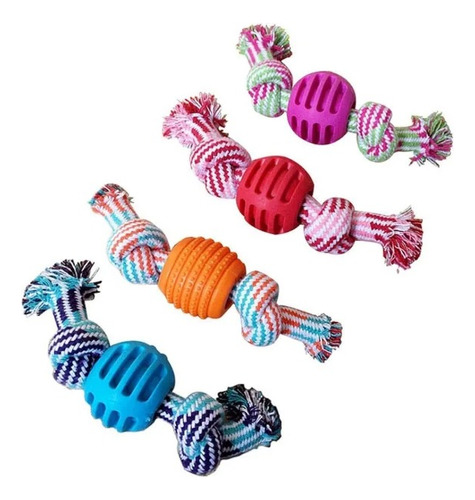 Juguete Para Perros Moño Con Pelotas 18cm