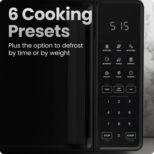 Horno Microondas Chefman, 0.7 Pies Cúbicos, 700 W, 10 Nivele