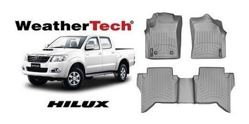 Alfombra Weathertech Hilux 2012 - 2017 Juego Completo Gris