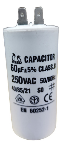 Capacitor Bomba De Agua Marcha 60 Mfd 250v Marca Mced _