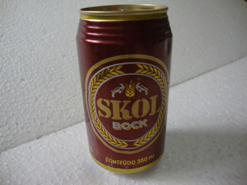 Lata Antiga Alúminio Cerveja Skol Bock Ano 1996.