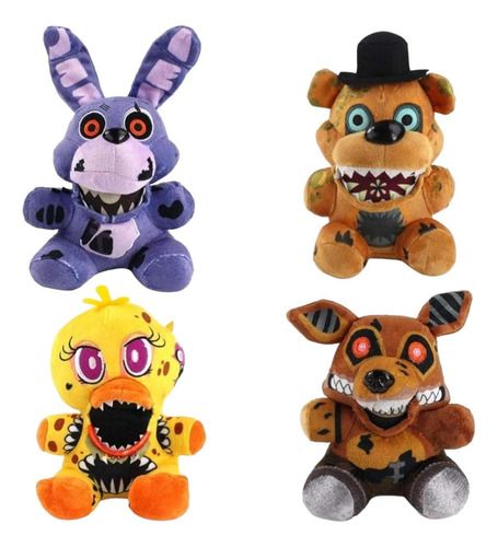 Pack 4 Peluche Five Nights At Freddys Colección Completa 