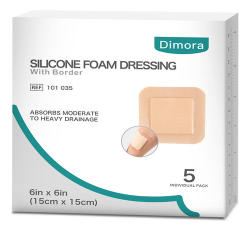 Dimora Apósito De Espuma De Silicona Con Adhesivo De Borde,