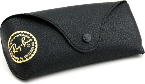 Ray Ban - Funda De Piel Negra Con Sello Dorado, Folleto De A