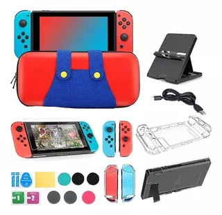 Kit Fundas Y Estuche De Nintendo Switch Con 20pzs Accesorios