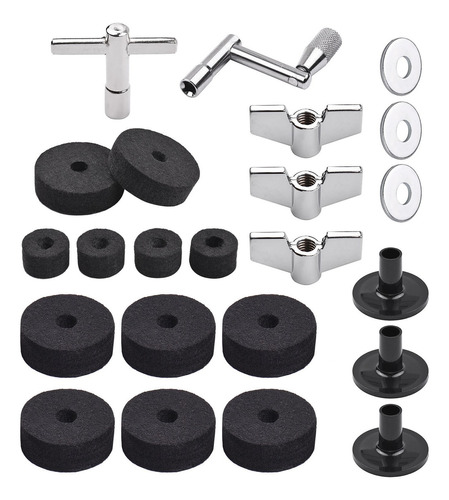 Tambor Parts Wing & Cymbal Pads Felts Drum 23 Piezas Platill