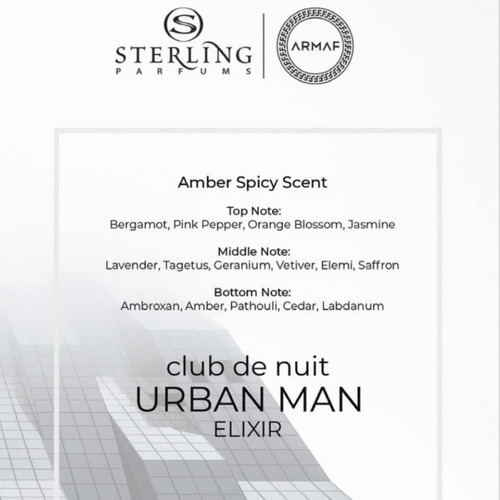 Armaf Club De Nuit Urban Elixir Edp 105ml Para Hombre Spray