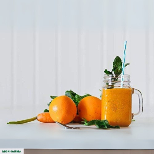 Frasco Jarro Vaso Vidrio 480ml Mosharma Con Tapa Y Sorbete Colores Manija Souvenir