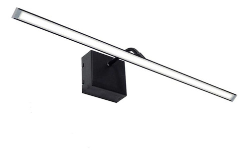 Aplique Pared Cuadros Movil Luz Led Calida 80cm Cuadra Negro Gioluce