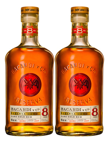 Pack De 2 Ron Bacardi Reserva 8 750 Ml