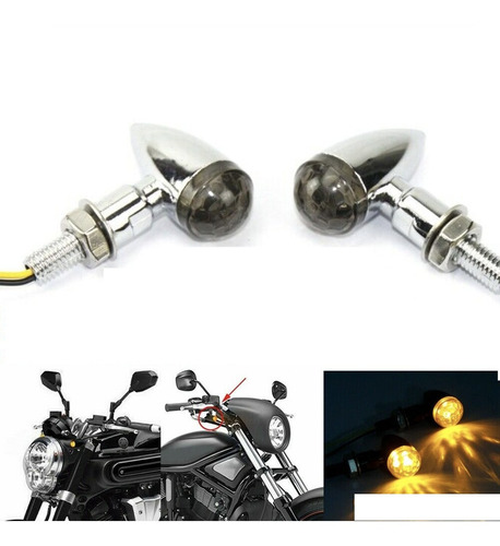 Direccionales Led Mini Bullet Para Harley Yamaha Honda Suzuk