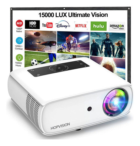 Proyector Led Hopvision, Fhd Nativo 1080p, 9500 Lúmenes