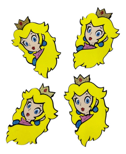 Figura Princesa Peach Super Mario Bros De Fomi Tamaño Pequeñ