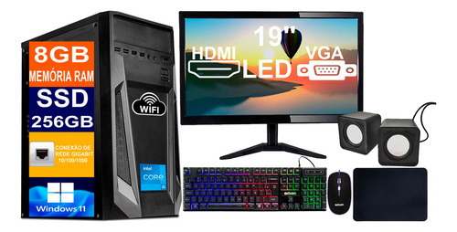 Pc Completo Cpu I5 6500 / Ssd 256gb M2 / 8gb Ddr4 + Monitor