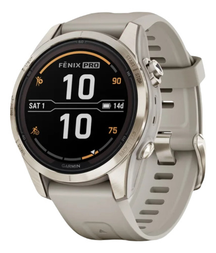 Garmin Fenix 7s Pro Zafiro Solar Silicona Arena 42mm Reloj