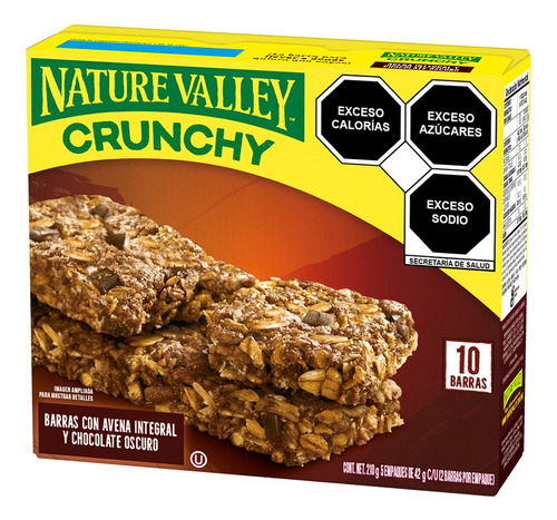 2 Pzs Nature Valley Barras De Granola Crunchy Chocolate 210g