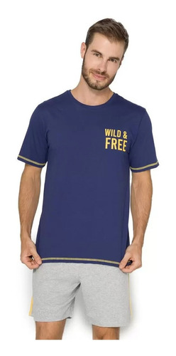 Pijama Ad Masculino Adulto Borth Wild & Free Evanilda 0031