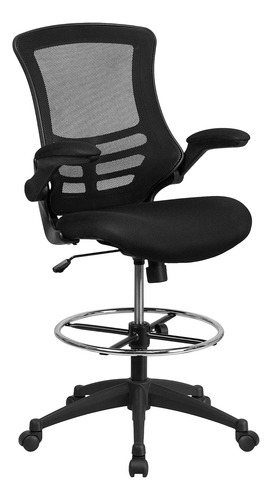 Juego 5 Sillas Ergonómicas De Dibujo De Malla Negra Con Resp
