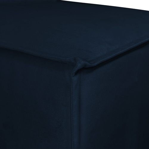 Sala Esquinera Moderna Latt Sillón Modular Terciopel Minimal Color Azul Marino Diseño De La Tela Terciopelo