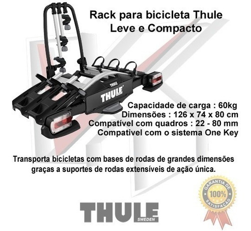 Transbike Bicicleta Engate Velocompact 927 P/ 3 Bikes Thule