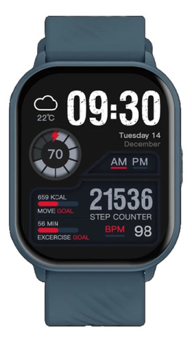 Reloj inteligente Smartwatch, Zeblaze Gts 3, pulsera azul, diseño de pulsera deportiva