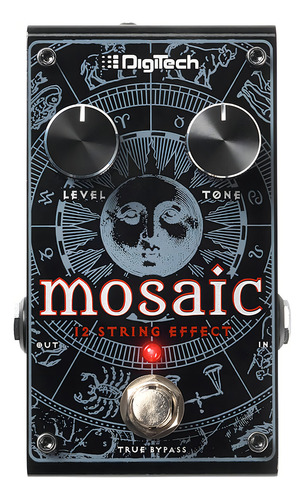 Pedal de efectos polifónico de 12 cuerdas Mosaic Digitech, color negro