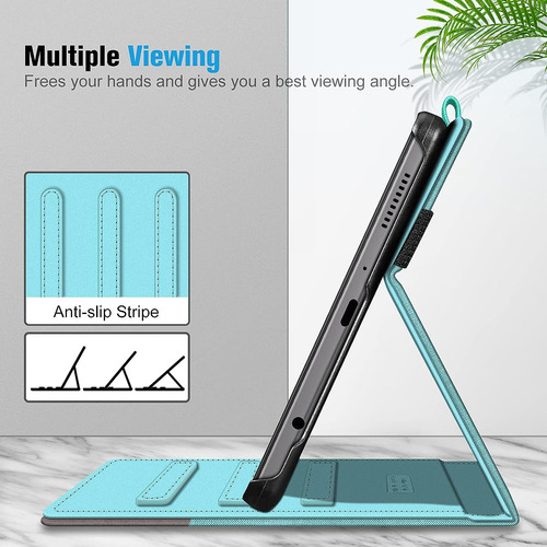 Funda Con Tapa Soporte Azul Para Samsung Galaxy Tab A7 Lite