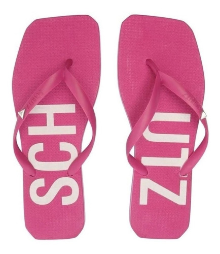 Chinelo Schutz Jelly Pvc Bico Quadrado