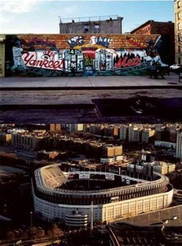 New York : Mural, Lower East Side, Yankee Stadium - Geral...