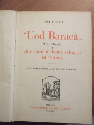 Uod Baracá   Luigi Fossati  -   1930