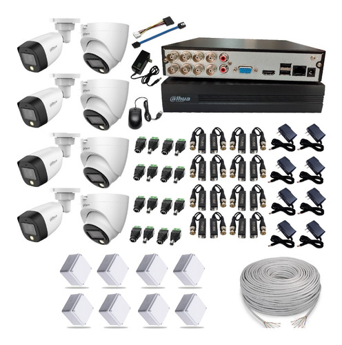 Kit Camaras Seguridad Dahua 2mp Full Color Dvr 8ch + 8ca 