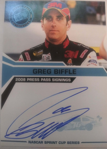 Greg Biffle Signed Racing Card #122