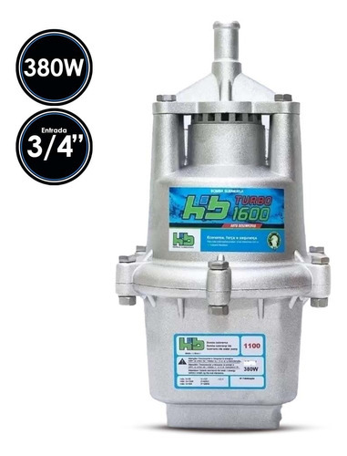 Bomba Submersa P Poço Entrada 3/4  380w Turbo 1600 Hb Bombas Voltagem 220v